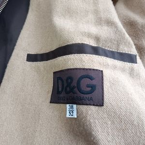 Dolce&Gabbana Men’s field winter jacket lined men's 42 cotton blend hooded